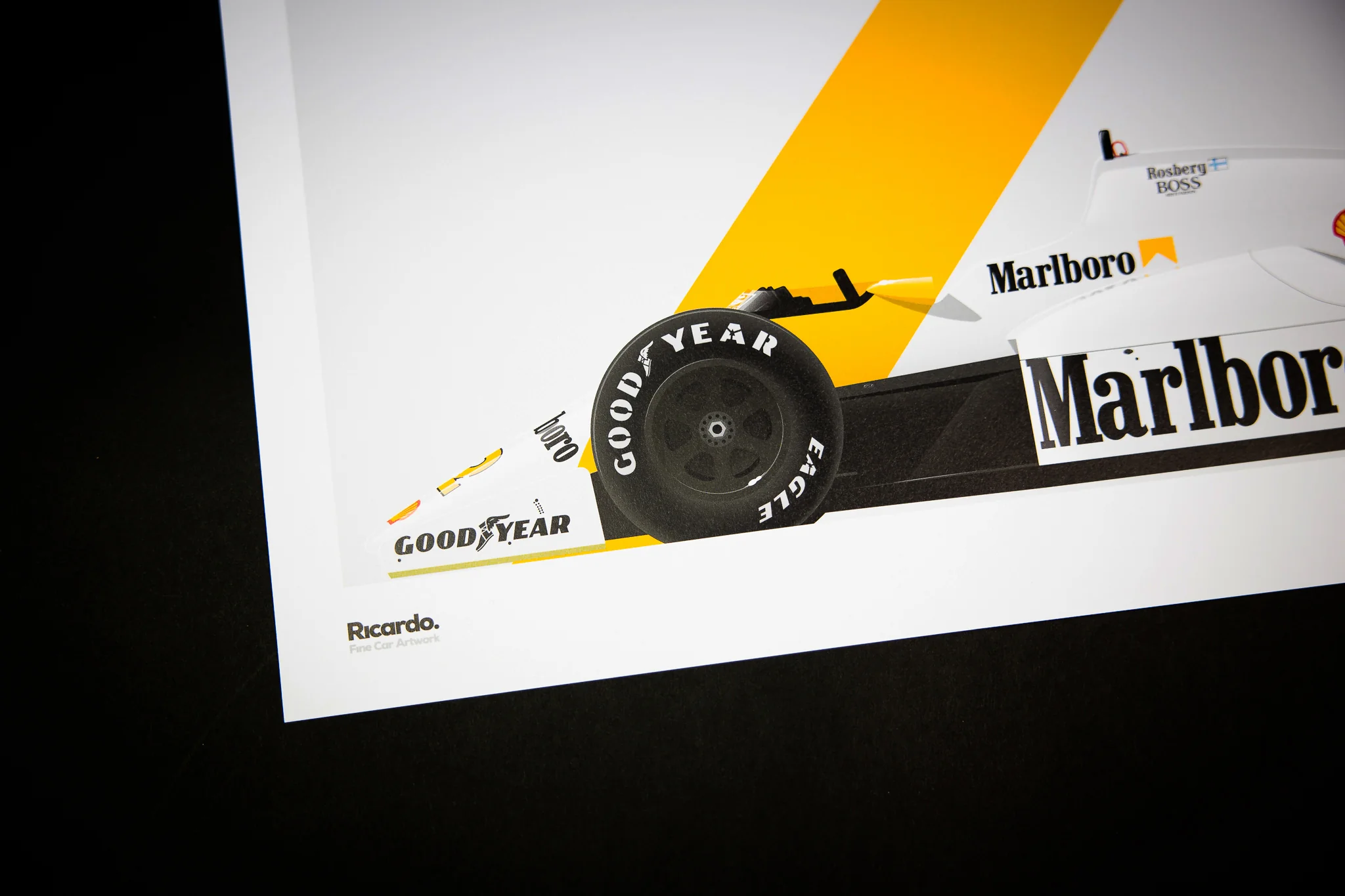 Keke Rosberg, white and yellow Mclaren MP4/2C Tag Porsche, 1986 Portuguese Grand Prix - Image 4